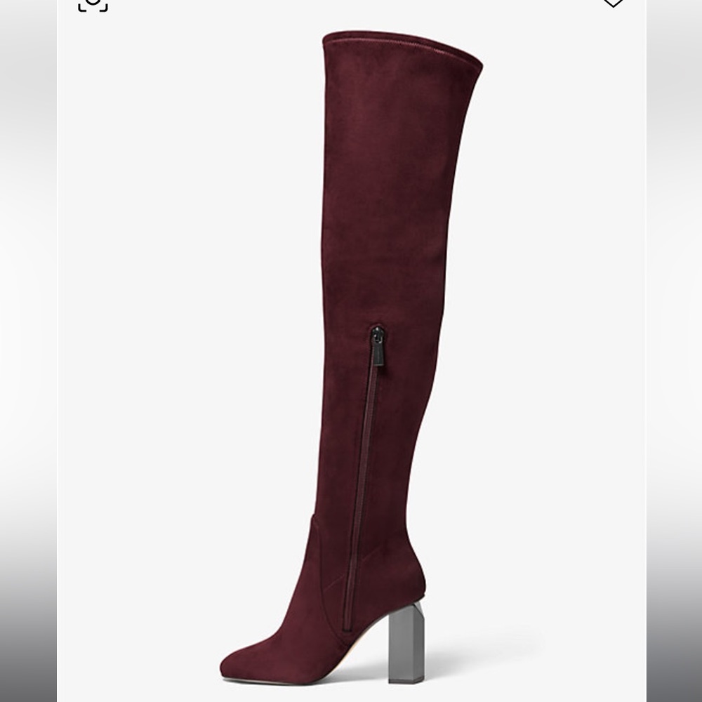 Michael kors Petra stretch burgundy/wine over the knee boots - Picture 3 of 4
